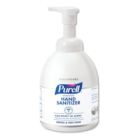 Purell Advanced Green Certified Instant Hand Sanitizer Foam, 535 ml Bottle, Unscented, PK4 5791-04